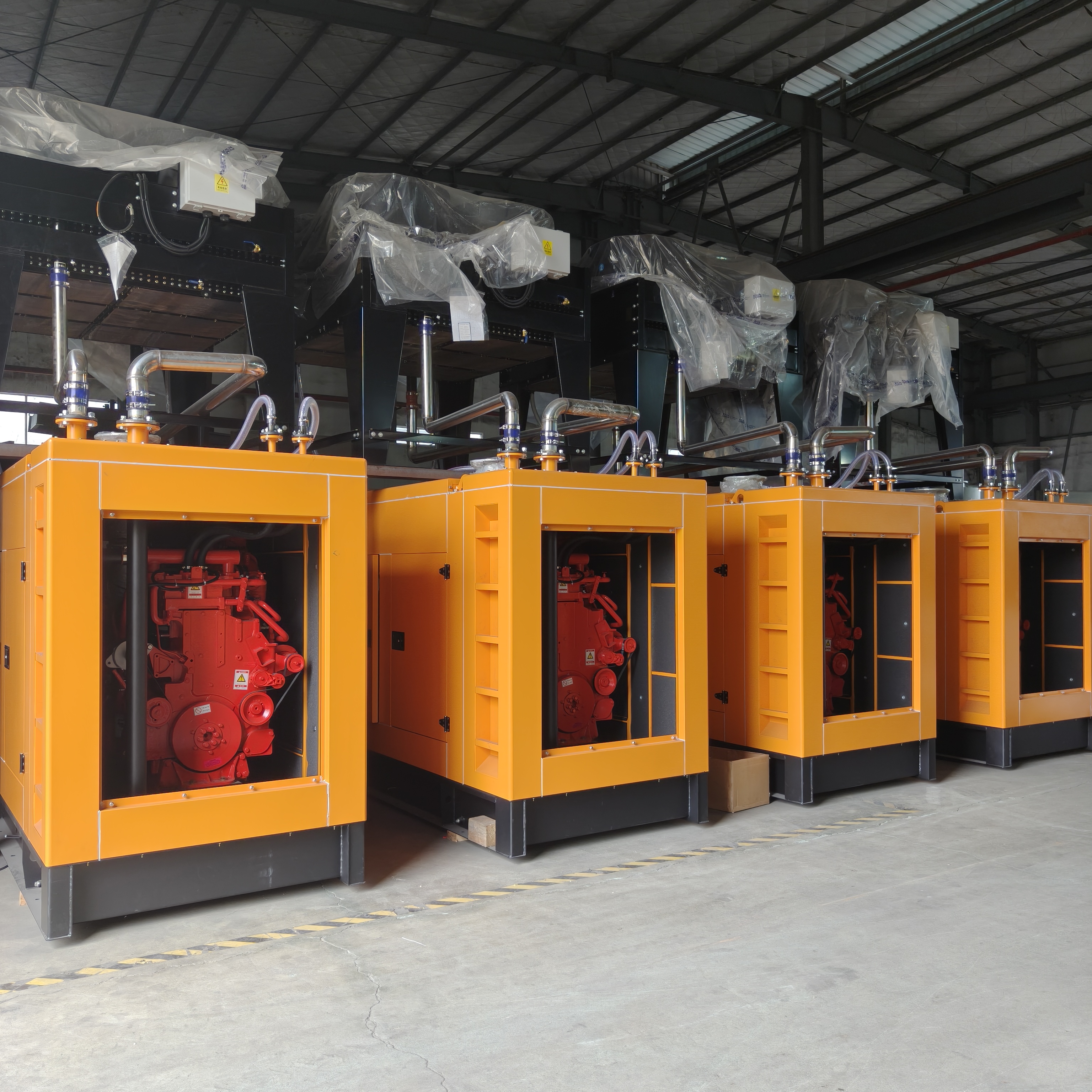 400KW/500KVA Silent Natural Gas Generator Set with Horizontal Radiator