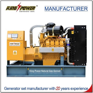 Open/Silent Type 3 Phase 300KW/375KVA Natural Gas Generator Set