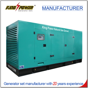 Electric Station Three Phase Soundproof 350kw/438kva Nature Gas Generator Set