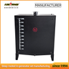 KingPower 1000L separate daily fuel tank for diesel generator, black steel auxiliary genset fuel tank with visible volume level scale